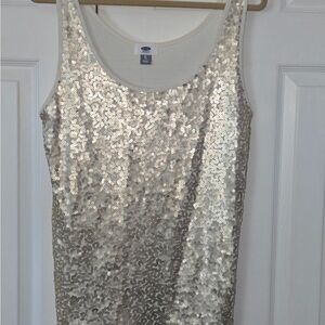 Old Navy Gold Sequin Tank Top